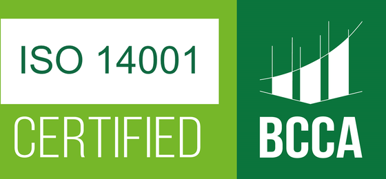 Logo de la certification ISO 14001, certifiée BCCA