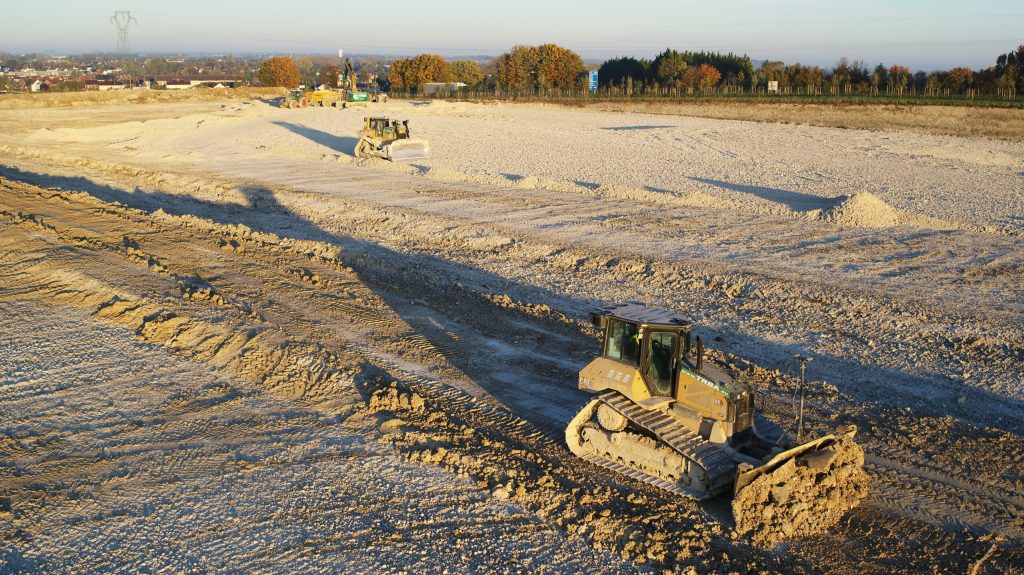 Chantier TRBA — Construction d&rsquo;une plateforme logistique — Liévin (France)