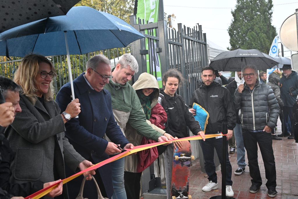 Inauguration du skate-park de La Louvière en présence des autorités communales